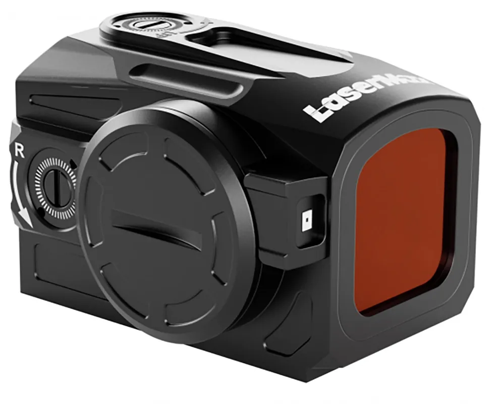 LaserMax Enclosed Red Dot Sight 1 x 0.81" x 0.71" 3 MOA RMR/ACRO/Glock MOS Footprint CR2032 Powered Aluminum Matte Black
