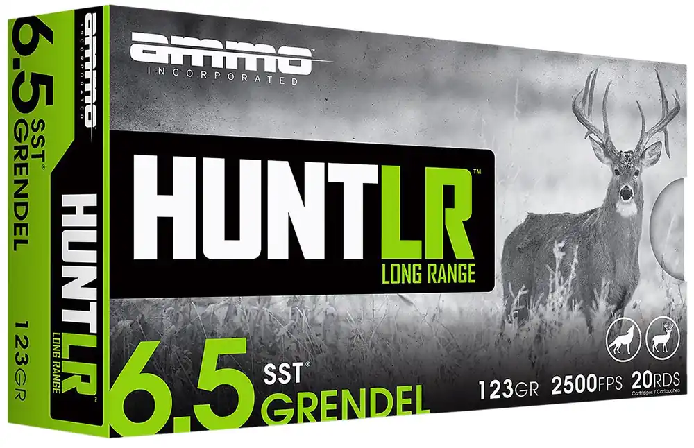Ammo Inc Hunt Long Range 6.5 Grendel Ammo 123gr Super Shock Tip 20 Rounds 65GR123SSTA20