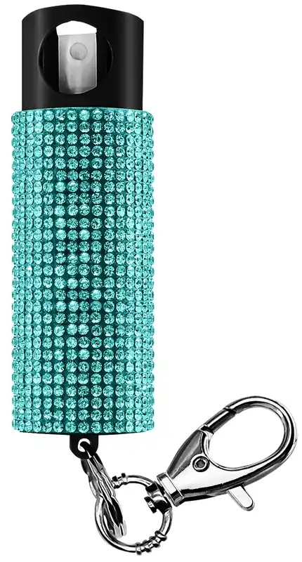 Skyline USA Bling-It-On Pepper Spray Keychain .5 oz Teal PSGDBOTL