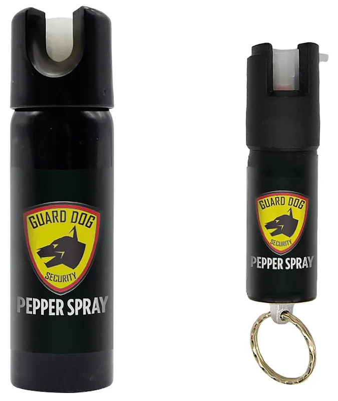Skyline USA Pepper Spray Defense Pack Black – 0.5 oz Keychain Spray & 3 oz Home Defense Canister (2-Pack)