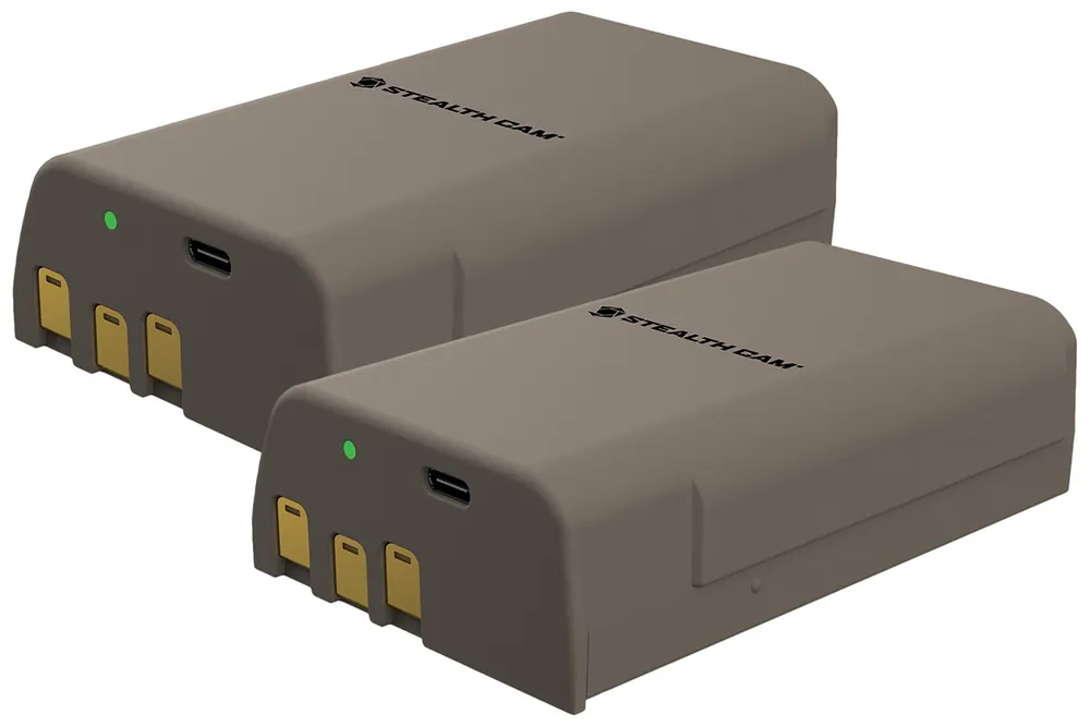 Stealth Cam 5000MAH Lithium Rechargable Batteries 2 Pack STC-RCBAT-2PK