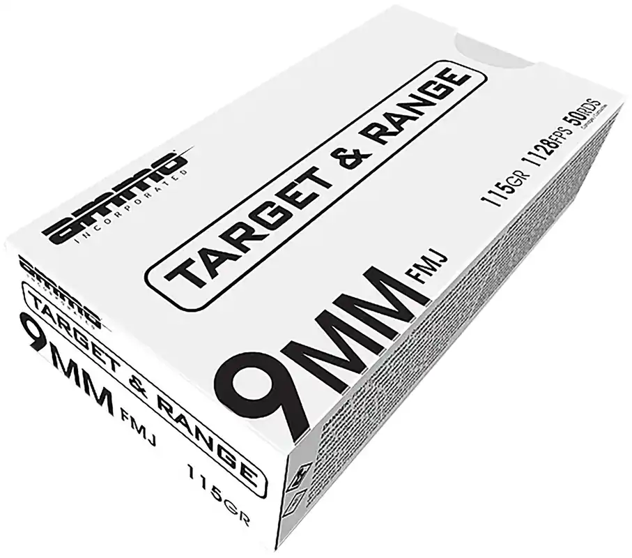 Ammo Inc Signature 9mm Luger Ammo 115 Grain Full Metal Jacket 50 Rounds 9115FMJTR50