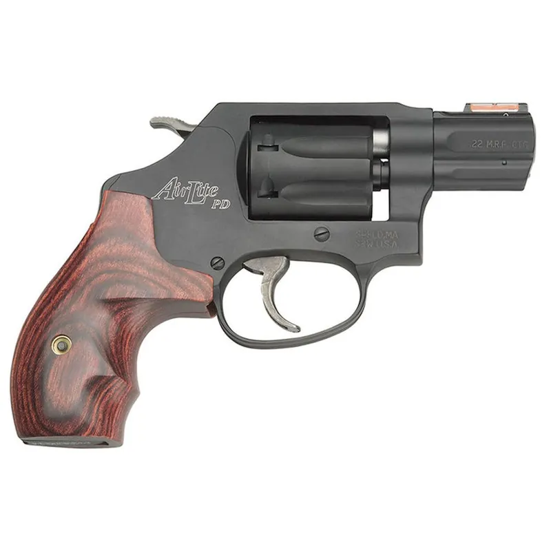 S&W 351PD AirLite .22 Mag 1.875" BBL Matte Black Wood Grip Internal Lock 7 Rd