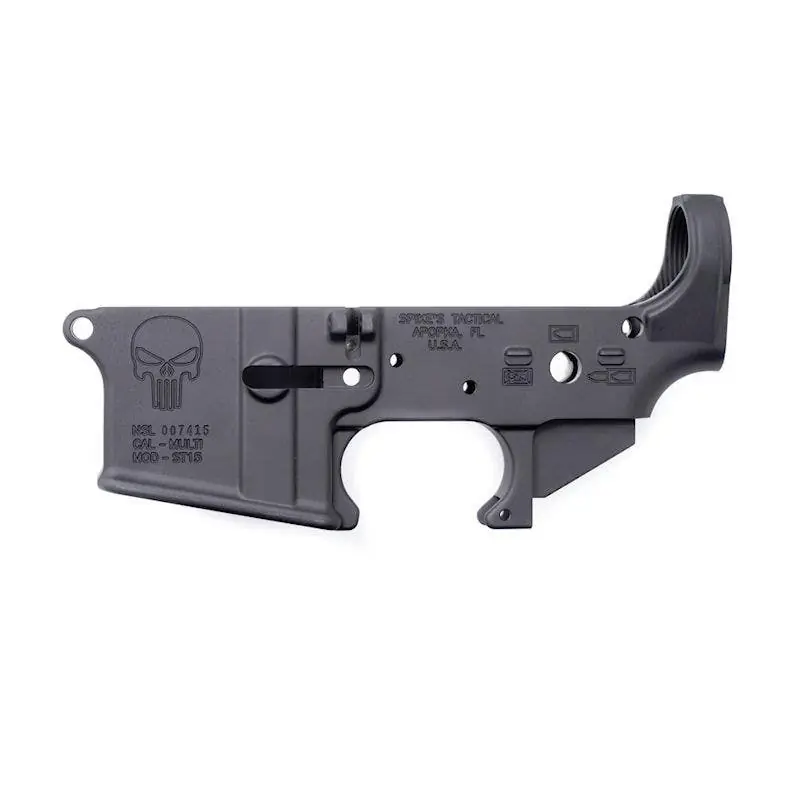 Spike‘s Tactical Punisher Lower with Bullet Markings Black Matte